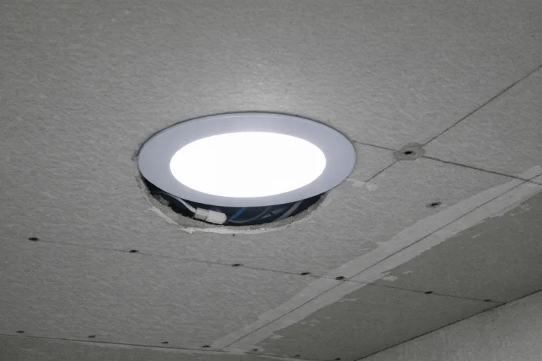 Einbau flacher LED-Spots in die abgehängte Decke