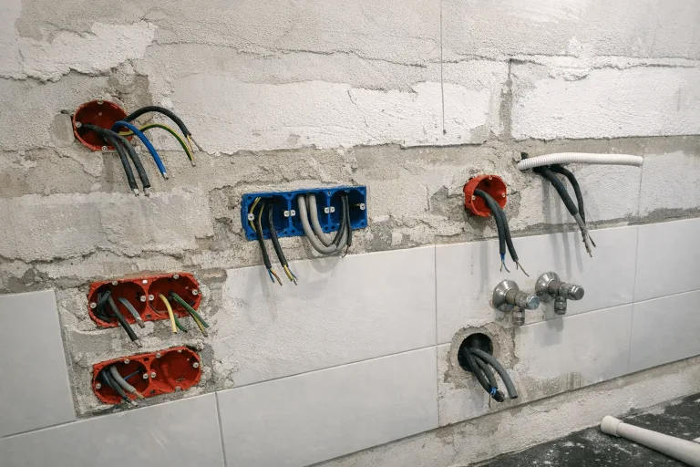 Kücheninstallation mit neuen Abzweigdosen